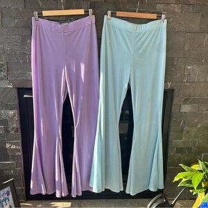 Black Lace-Up Bell Sleeve and Top